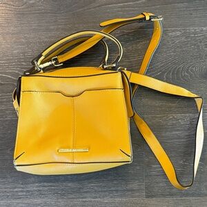 Yellow Leather Crossbody Bag